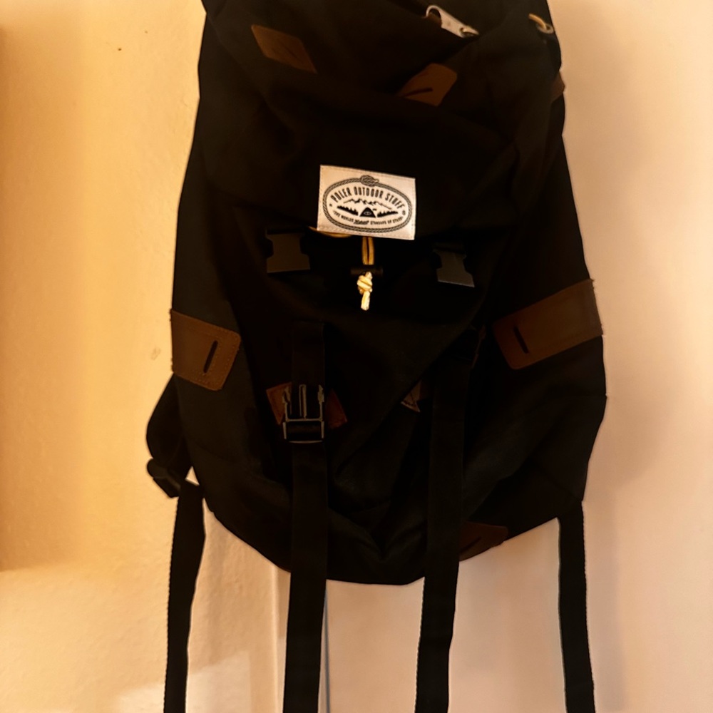 Poler Black and Brown Backpack
